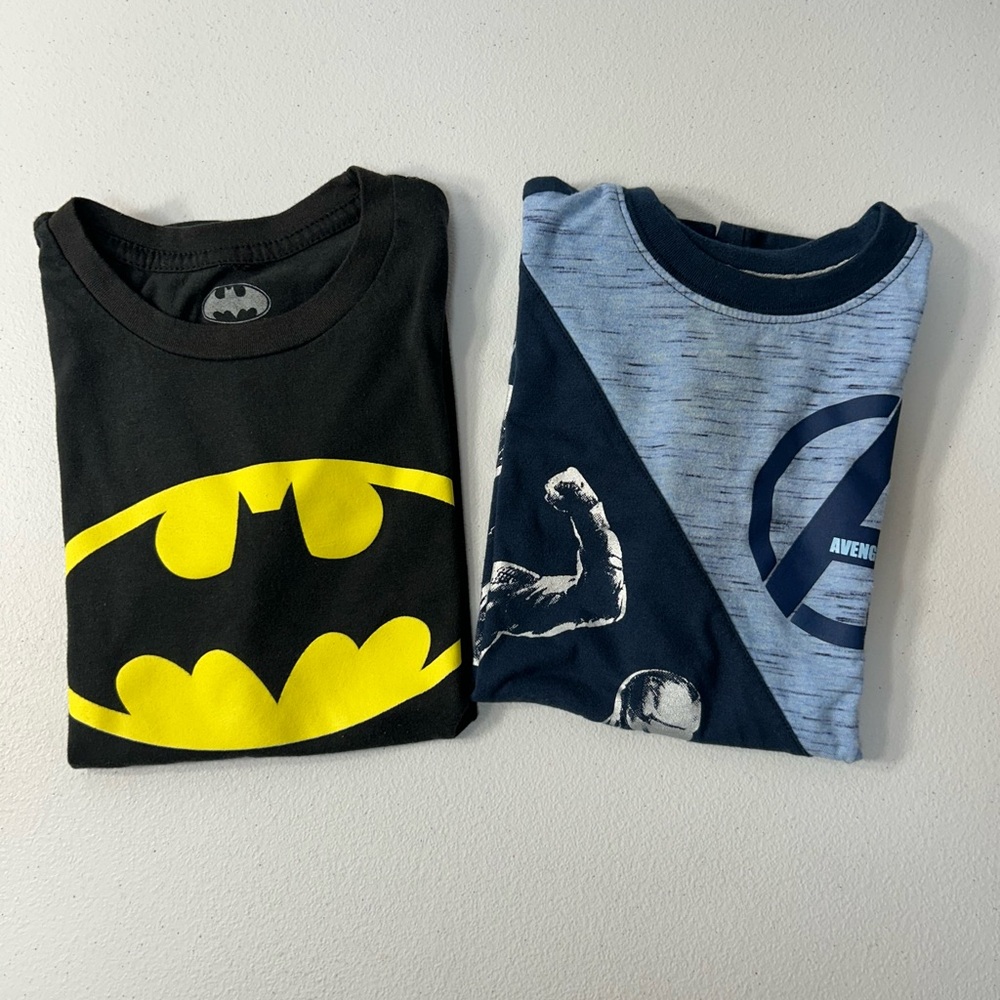 Batman and Avengers T-Shirts for Kids Size 8- M